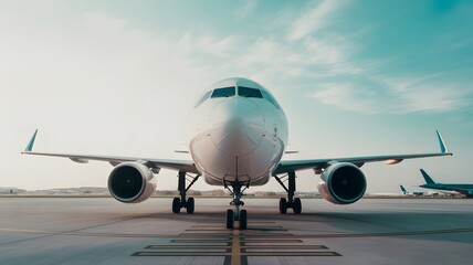 Fototapeta premium A plane on the runway