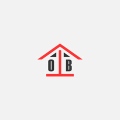 Initials Vektor Stok Home Logo Real Estate Logo