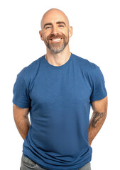 Obraz premium PNG Man t-shirt happy expression.
