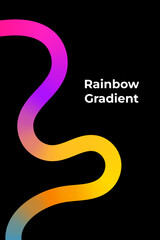 Modern futuristic rainbow gradient line editable background for banner, flyer, poster and more