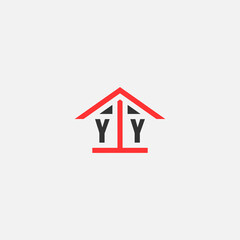 Initials Vektor Stok Home Logo Real Estate Logo