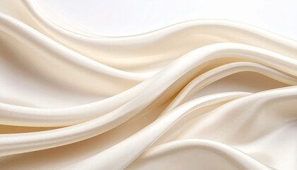 Obraz premium Luxurious white silk fabric texture with elegant folds and ripples, ideal background for design projects