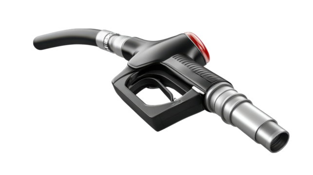 Modern Fuel Nozzle Design on Transparent Background