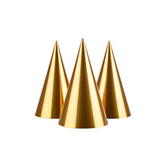 Golden Christmas tree cone symbol illustration for holiday celebration design