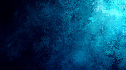 Abstract blue and black background  with bright blue spotlight and gradient colors with faint texture, background texture, Generative ai