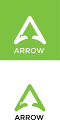 Modern letter a arrow logo.
