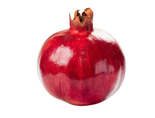 ripe red pomegranate fruit isolated on white background