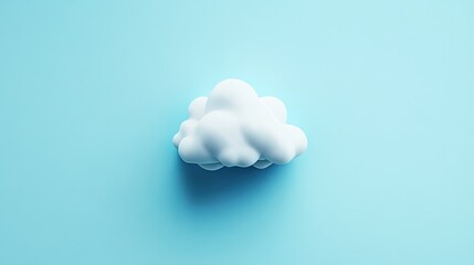 A simple, stylized cloud graphic sits on a light-blue background.  Soft, rounded shapes create a playful, cartoon-like effect