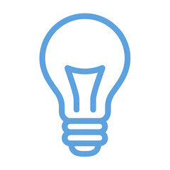 Lightbulb Icon on Transparent Background Representing Idea Generation