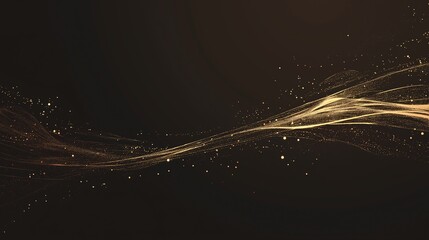 黒い背景と光のカーテンの様な波打つグラフィック画像