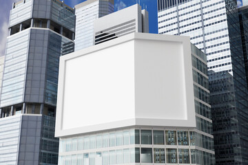 Obraz premium Ads Building Billboard Mockup