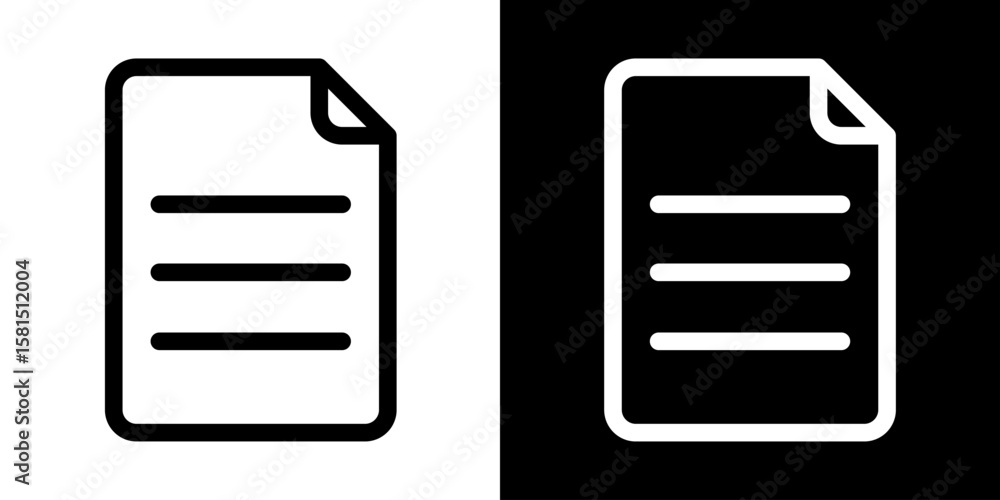 Poster document file icon vector logo minimalist design paper sheet data business office form note report i