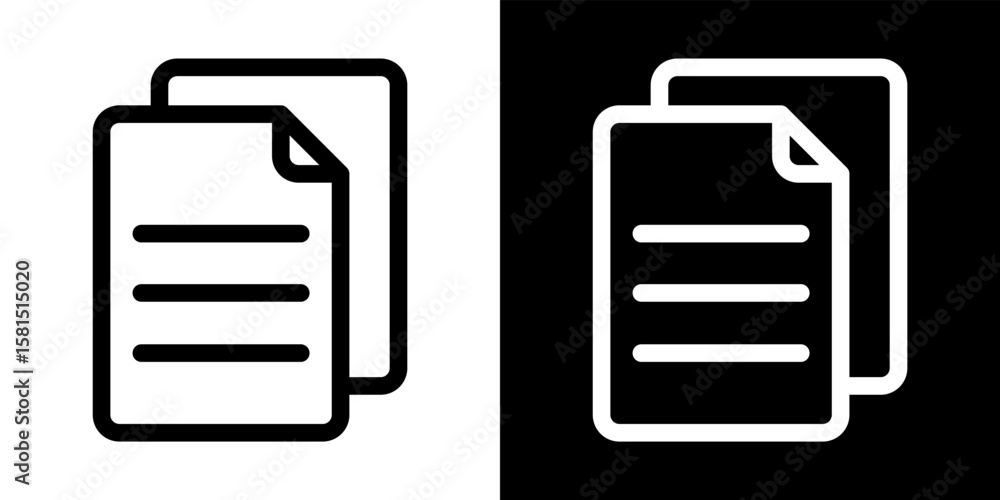 Poster duplicate document file icon outline design vector illustration