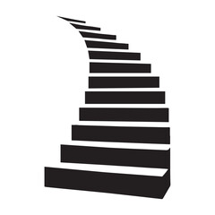 Simple Stair Pictogram Icon Vector
