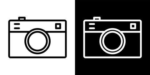 Camera Icon Photography Digital Black White Line Art Media Classic Simple Photo