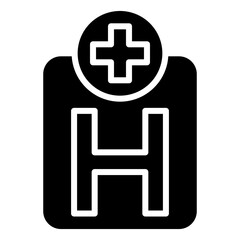 Obraz premium Hospital Glyph Icon