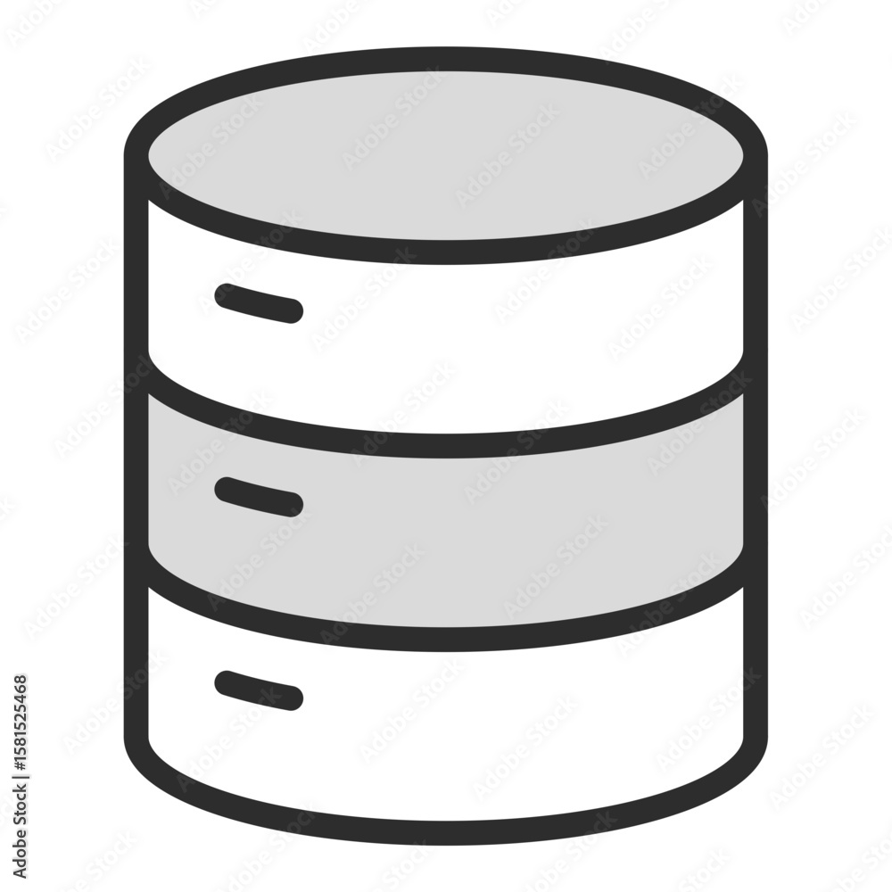 Poster database server icon data storage cloud computing information technology big data system