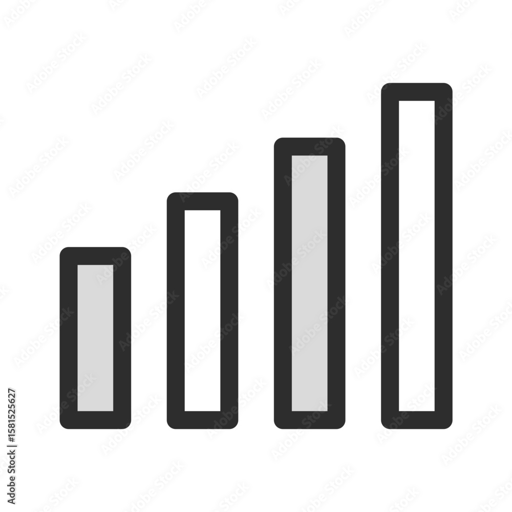 Poster wifi signal bars icon vector wireless internet connection strength