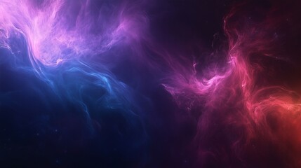 黒い背景でシンプルな宇宙空間の星雲の様な煙で曇ったグラフィック画像
