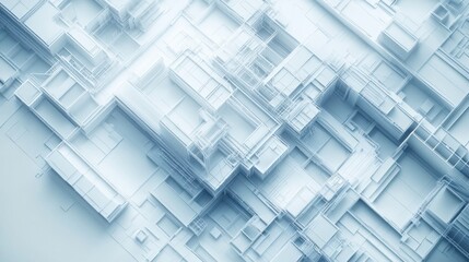 Abstract geometric shapes in a complex pattern.