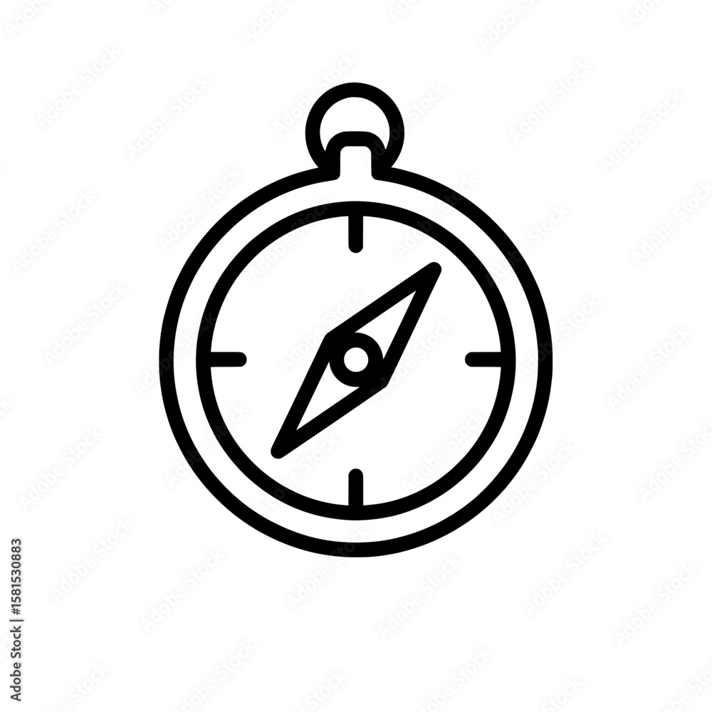 Poster stopwatch icon for time measurement and timing applications