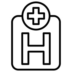 Hospital Outline Icon
