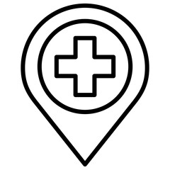 Obraz premium Location Outline Icon