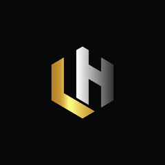 Letter lH modern Logo Design Vector Initials 