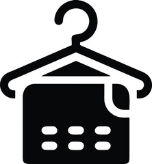 Towel on hanger icon graphic