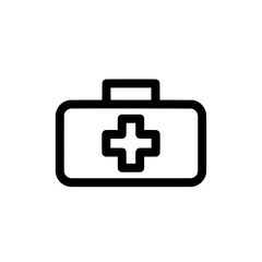 Obraz premium Medical kit with cross symbol for health and emergency use