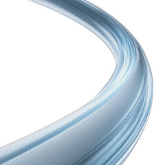 Abstract light blue curved ribbon