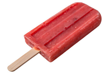 Refreshing Strawberry Popsicle: A vibrant, refreshing strawberry popsicle with juicy texture, perfect for a hot summer day treat.