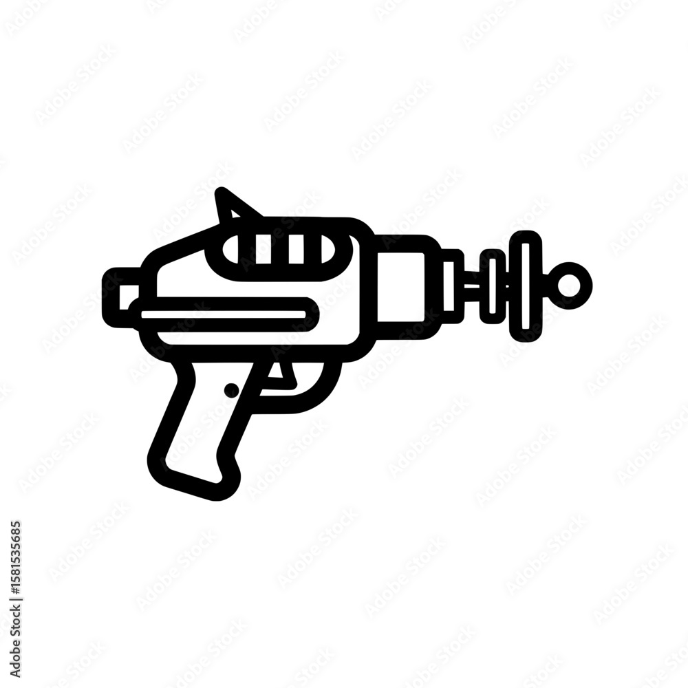 Poster outline of a cordless drill with keyless chuck for power tools