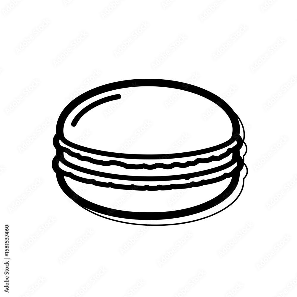 Poster stack of cookies with layers and rounded edges