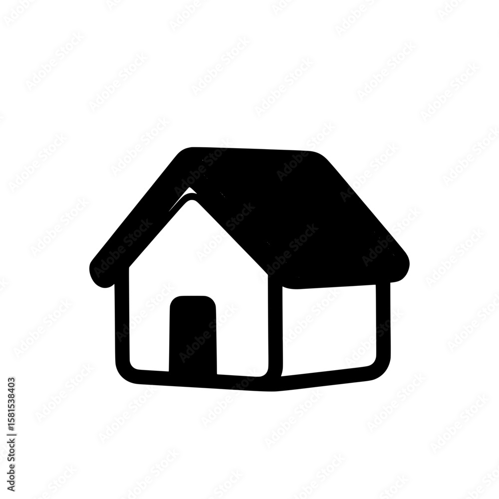 Poster simple house icon for web and mobile applications