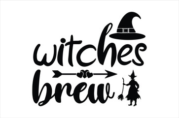 Witches brew svg, Retro halloween svg, Happy halloween vector  illustration, pumpkin, witch, spooky, ghost Typograph  t shirt design, funny halloween t-shirt quotes Bundle, Cut File Cricut, Silhouette