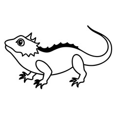 Obraz premium horned lizard camouflaged on white background