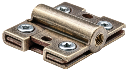 Bronze hinge, symmetrical, with visible screws