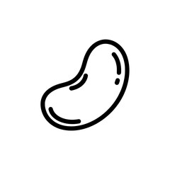 Obraz premium Line art bean icon for health and food branding