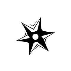 Obraz premium Star shape with sharp points and circular center for design use