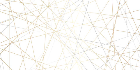 abstract golden lines with white background. Creative and geometric shape with white luxury pattern and paper texture design in illustration with white line background.	