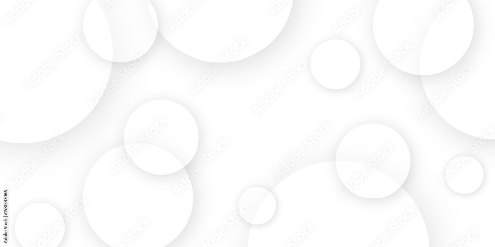 Poster abstract background with circle white abstract geometric background with soft light white paper circ