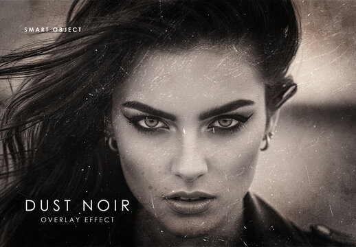 Vintage Film Grain Dust Noir Overlay Photo Effect