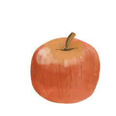 red apple isolated on white