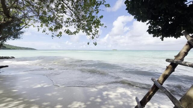 Landscape No Filter - Beautiful Windy Tropical Bobby Beach at Karimunjawa Island, Central Java, Indonesia, Southeast Asia, Asia