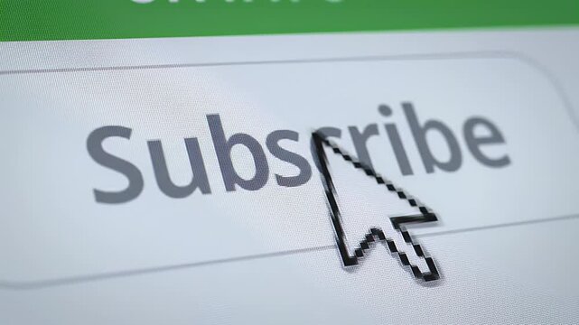 Subscribe button cursor hovering