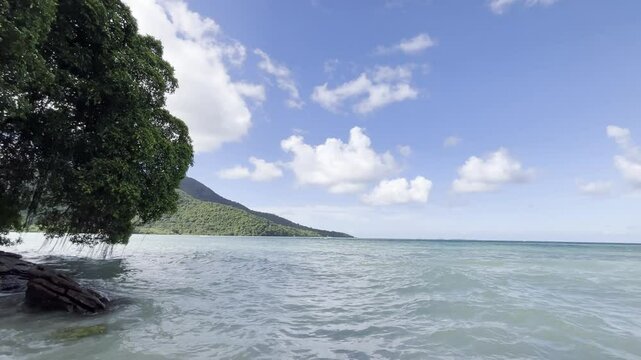 Landscape No Filter - Beautiful Windy Tropical Bobby Beach at Karimunjawa Island, Central Java, Indonesia, Southeast Asia, Asia