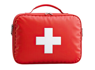 Essential First Aid Kit Red Bag with White Cross for Medical Emergencies and Safety Preparedness