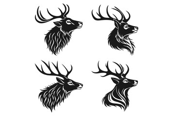 Running Deer Silhouette Clipart