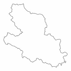 Obraz premium L Aquila province outline map